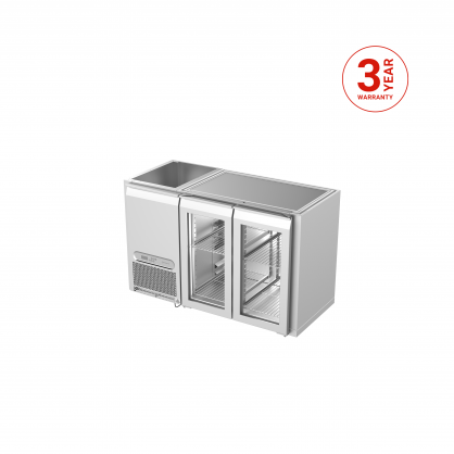 2 Section Backbar Cooling Counter